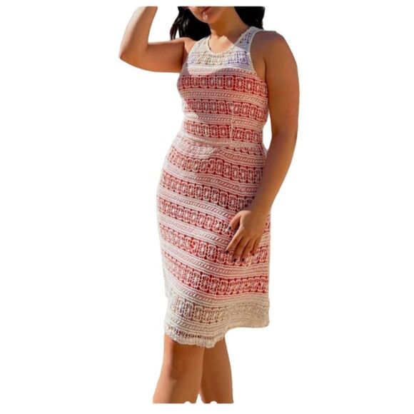 Maison Jules Dresses & Skirts - Maison Jules | Women's  Cream Lace Overlay Dress Size Small-NWT